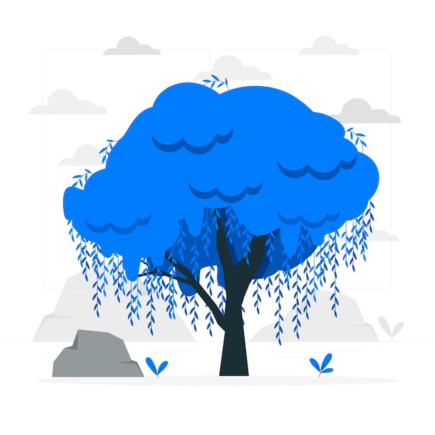 Vecteur gratuit illustration de concept d'arbre de sauce