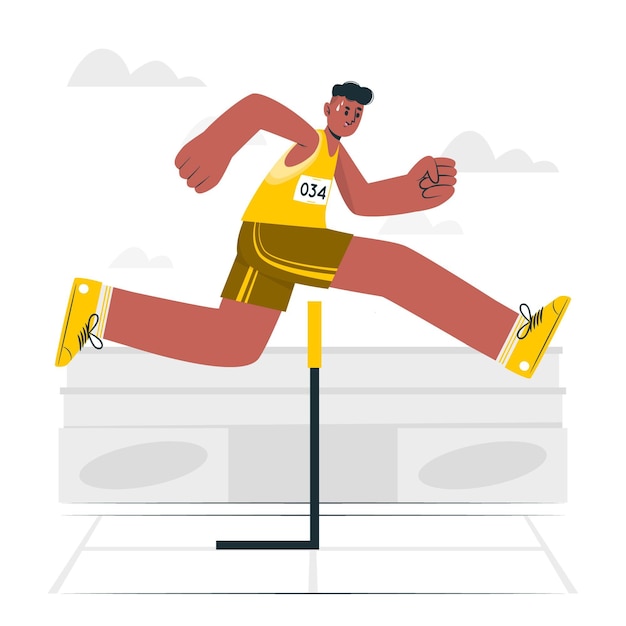 Vecteur gratuit illustration de concept d'athlétisme