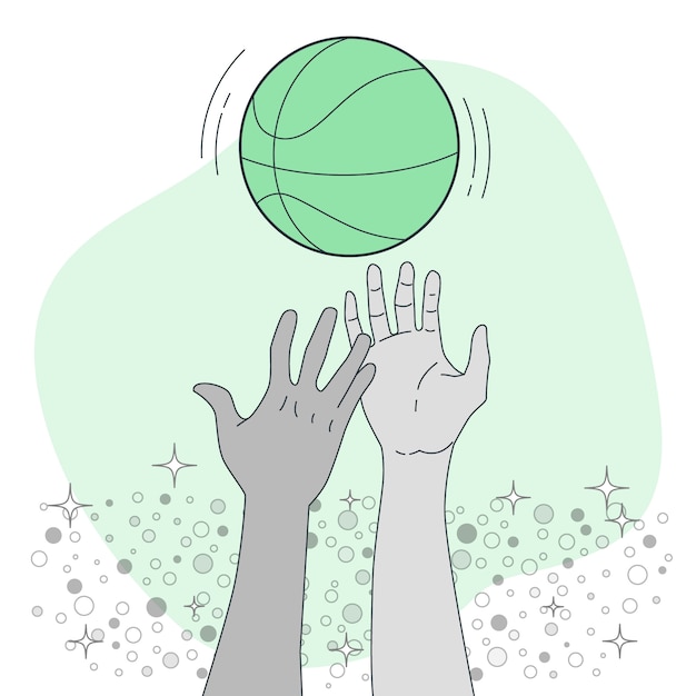 Vecteur gratuit illustration de concept de ballon de basket