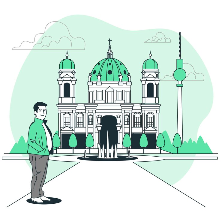 Vecteur gratuit illustration de concept de berlin