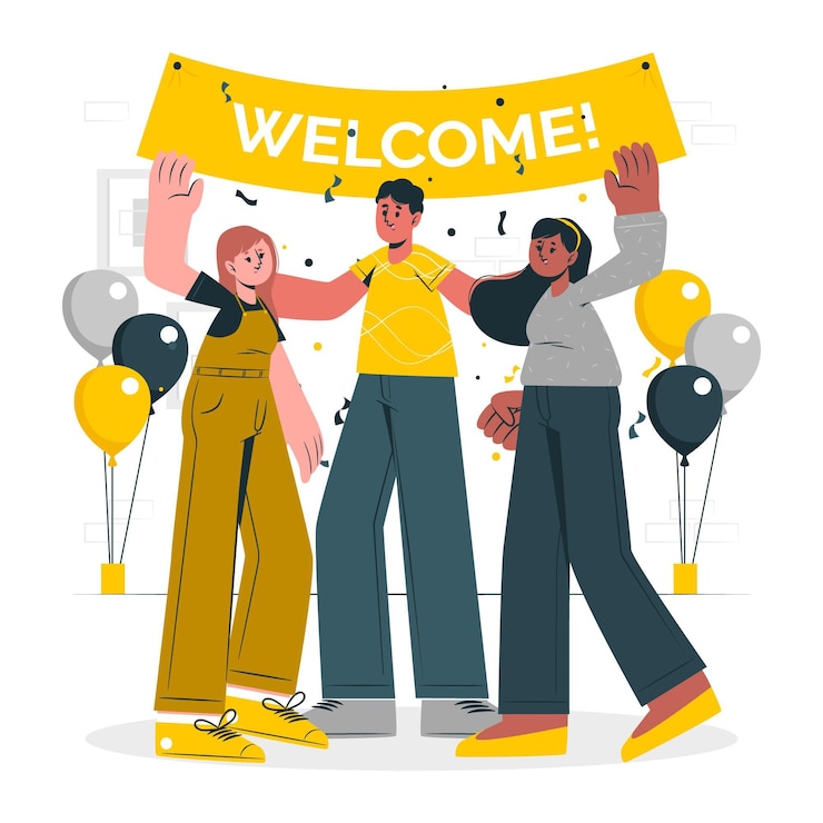 Vecteur gratuit illustration de concept de bienvenue