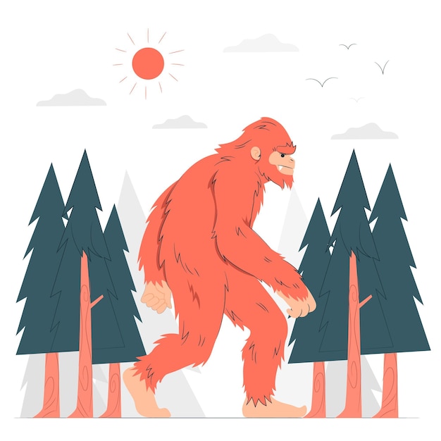 Illustration de concept Bigfoot