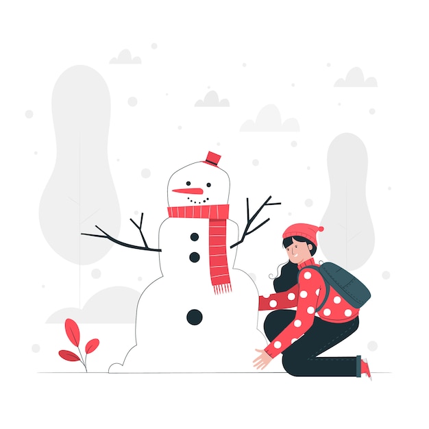 Illustration de concept de bonhomme de neige