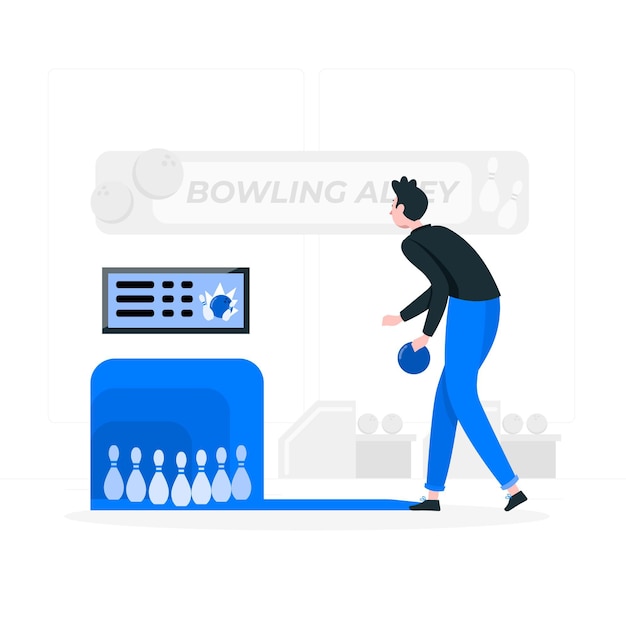 Illustration De Concept De Bowling