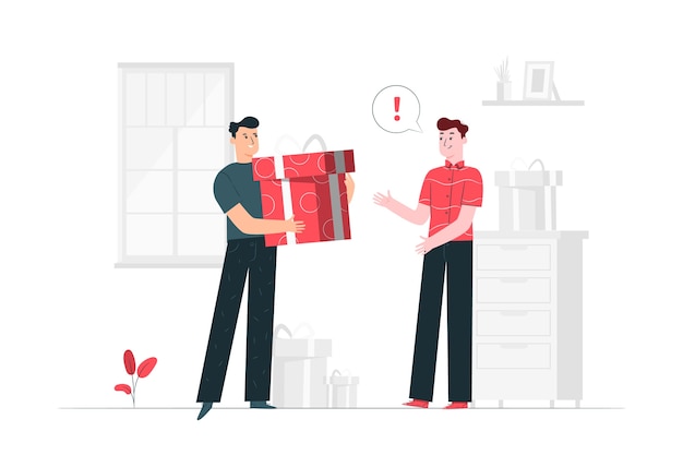 Illustration de concept cadeau