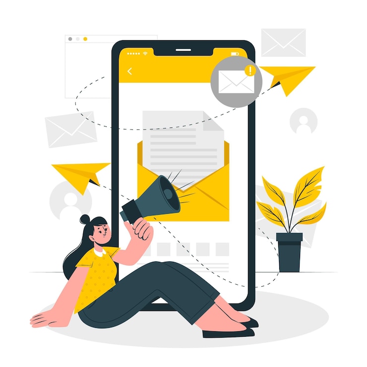 Vecteur gratuit illustration de concept de campagne d'email