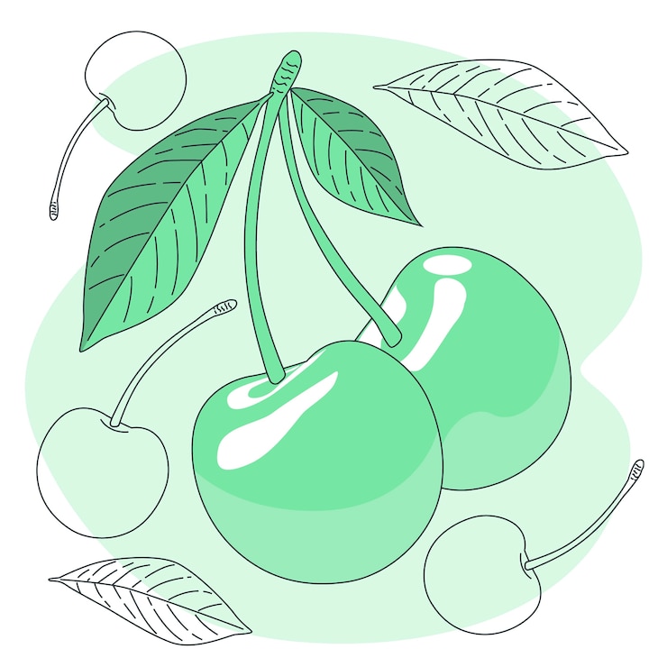 Vecteur gratuit illustration de concept de cerise