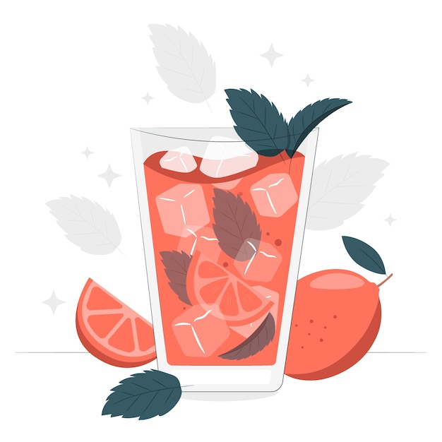 Vecteur gratuit illustration de concept de cocktail margarita