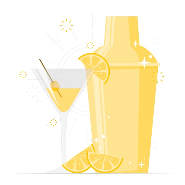 Illustration de concept de cocktail