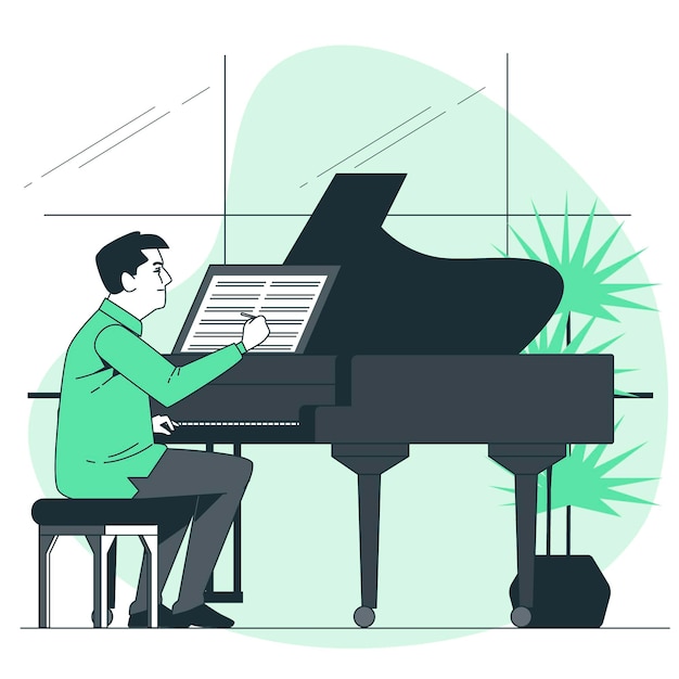 Vecteur gratuit illustration de concept de compositeur