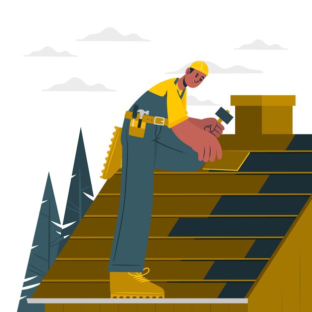 Illustration de concept de couvreur