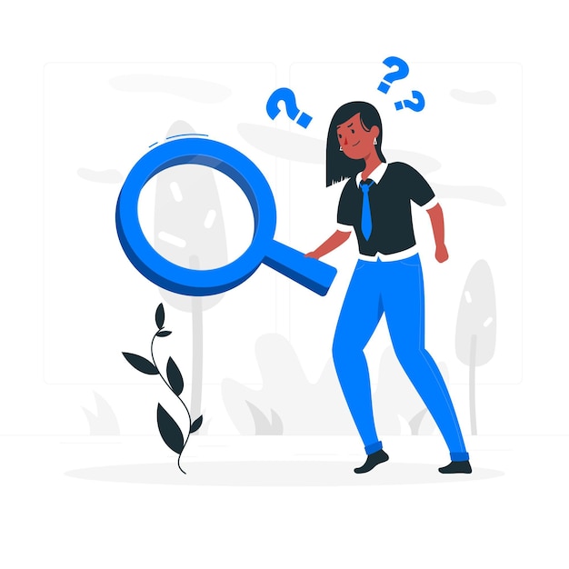 Illustration de concept curieux