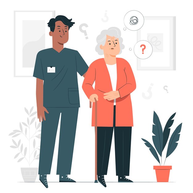 Illustration de concept de démence
