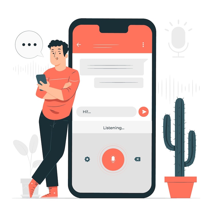 Vecteur gratuit illustration de concept discours-texte
