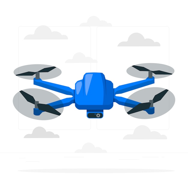 Vecteur gratuit illustration de concept de drone