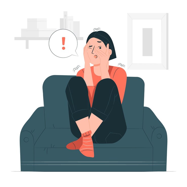 Vecteur gratuit illustration de concept effrayé