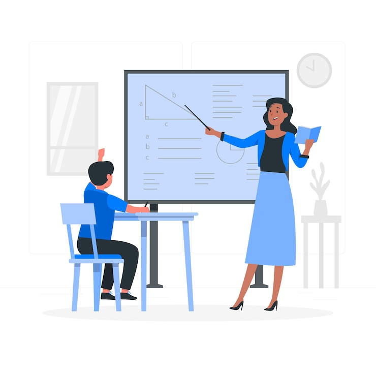 Vecteur gratuit illustration de concept d'enseignant