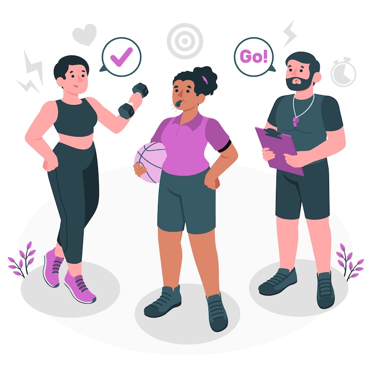 Vecteur gratuit illustration de concept d'entraîneurs