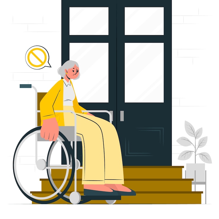 Vecteur gratuit illustration de concept d'environnement inacesible