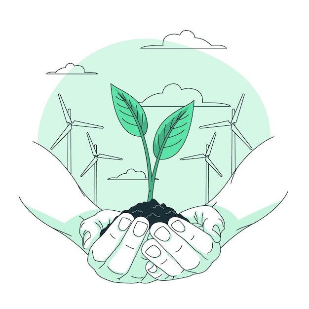 Vecteur gratuit illustration de concept d'environnement