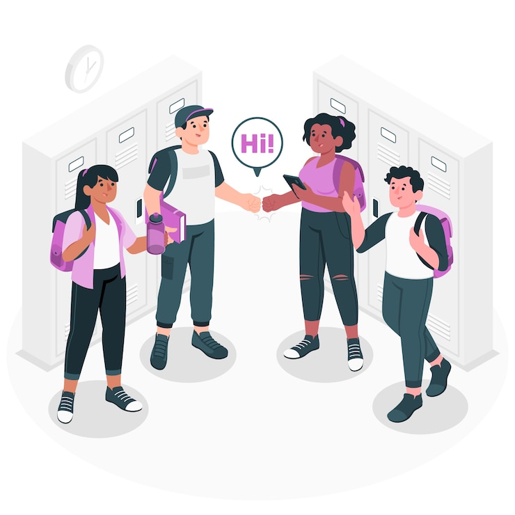 Vecteur gratuit illustration de concept d'étudiants