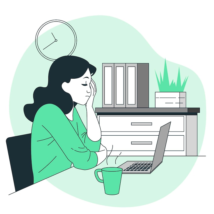 Vecteur gratuit illustration de concept de fatigue