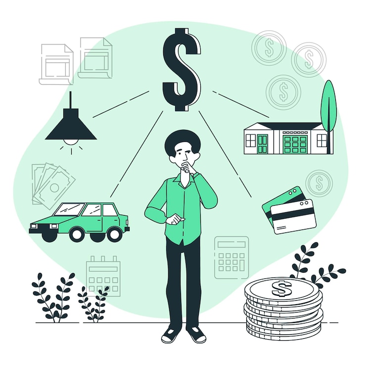Vecteur gratuit illustration de concept de finances personnelles