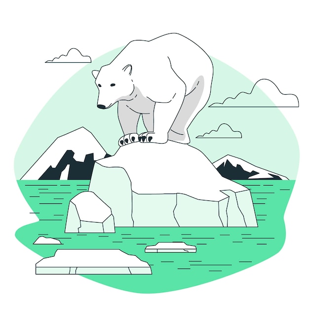 Illustration De Concept De Fonte De Glace