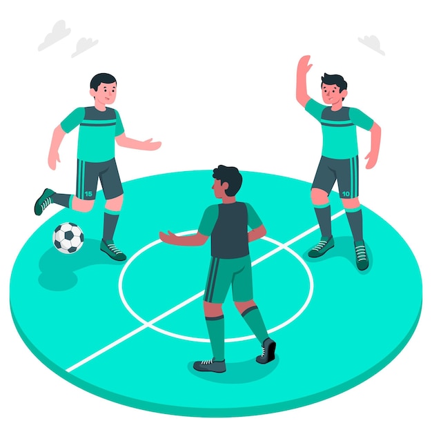 Vecteur gratuit illustration de concept de football