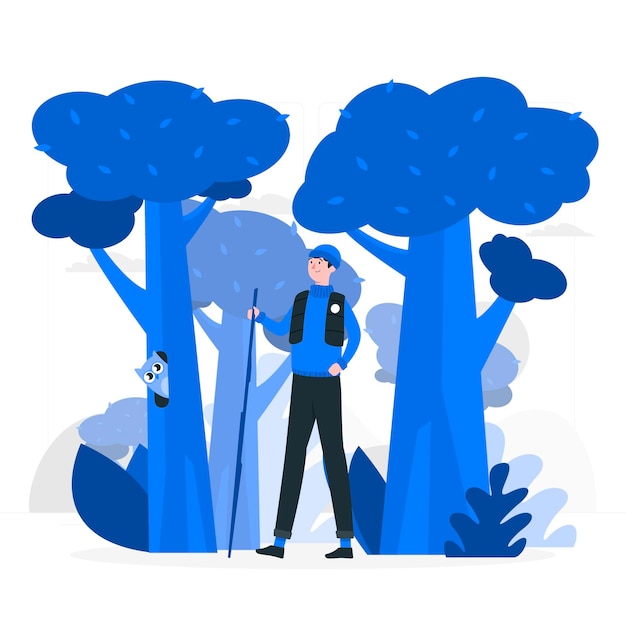 Vecteur gratuit illustration de concept de forêt