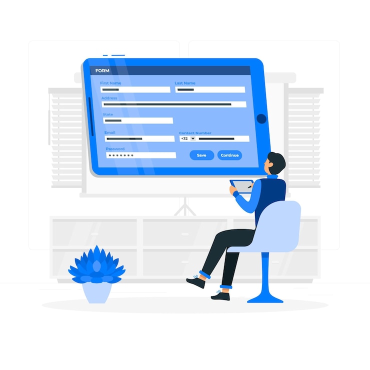 Vecteur gratuit illustration de concept de formulaires