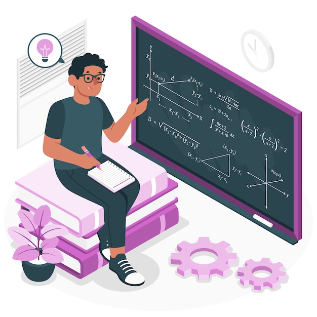 Vecteur gratuit illustration de concept de formule