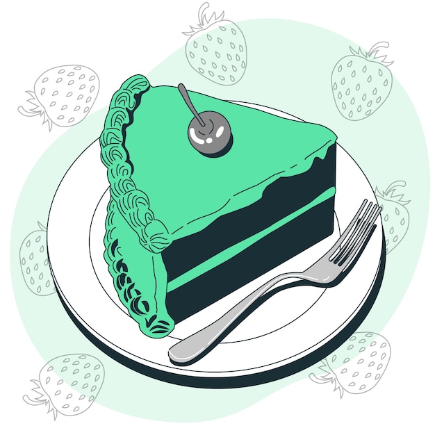 Vecteur gratuit illustration de concept de gâteau au chocolat