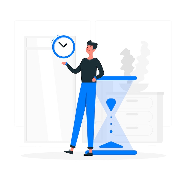 Vecteur gratuit illustration de concept de gestion du temps