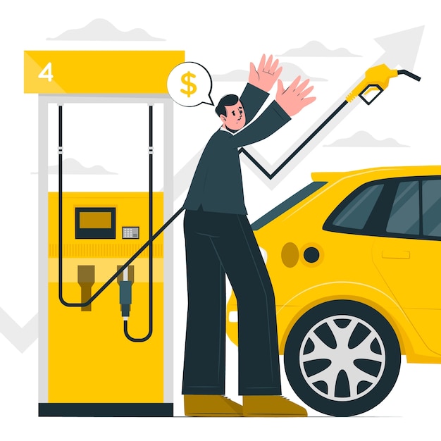 Vecteur gratuit illustration de concept de gonflage de gaz