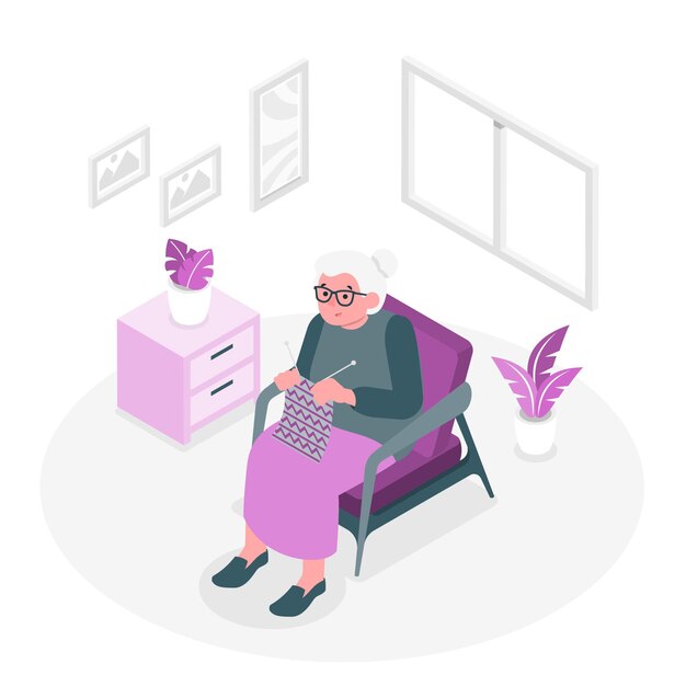 Illustration de concept de grand-mère