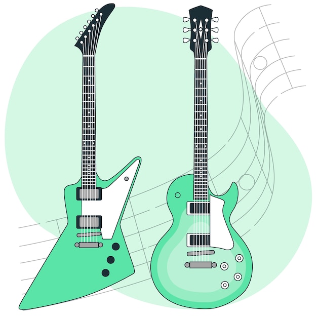 Illustration de concept de guitare électrique