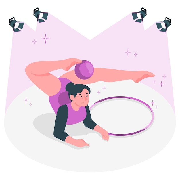 Vecteur gratuit illustration de concept de gymnastique