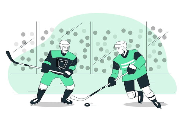 Vecteur gratuit illustration de concept de hockey