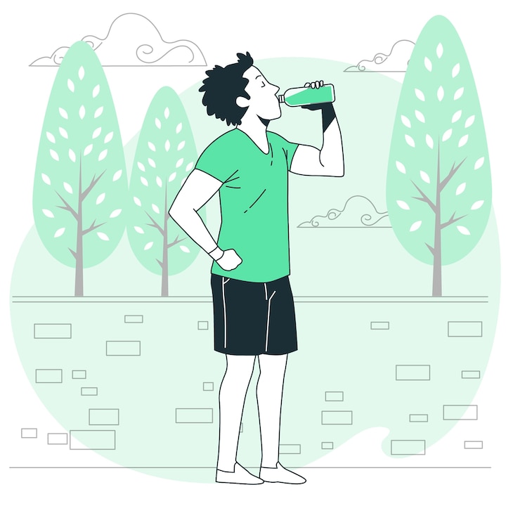 Vecteur gratuit illustration de concept d'hydratation