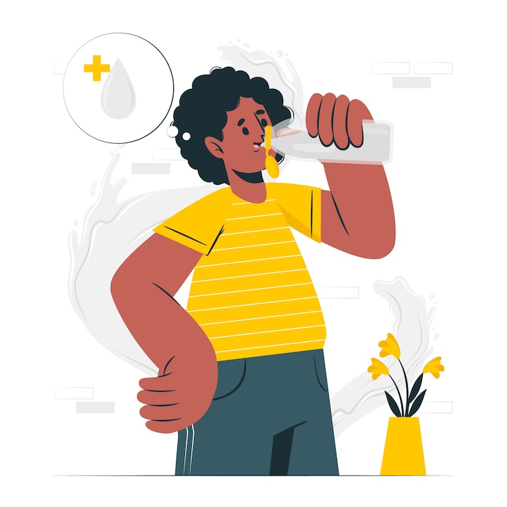 Vecteur gratuit illustration de concept d'hydratation