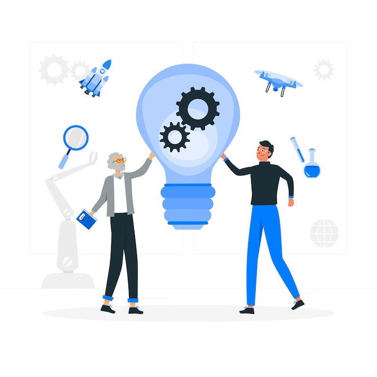 Vecteur gratuit illustration de concept d'innovation