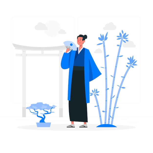 Vecteur gratuit illustration de concept de japon