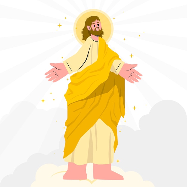 Vecteur gratuit illustration de concept de jésus christ
