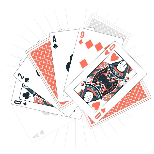 Illustration De Concept De Jeu De Cartes