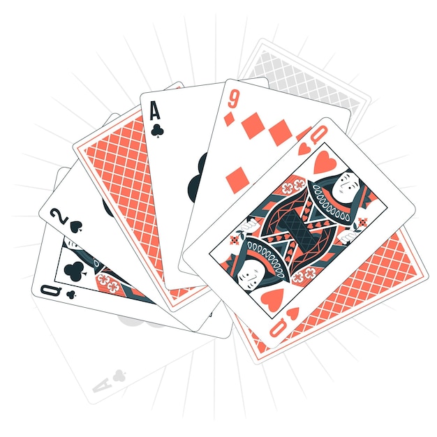 Illustration de concept de jeu de cartes