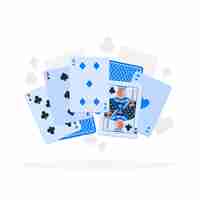 Vecteur gratuit illustration de concept de jeu de cartes