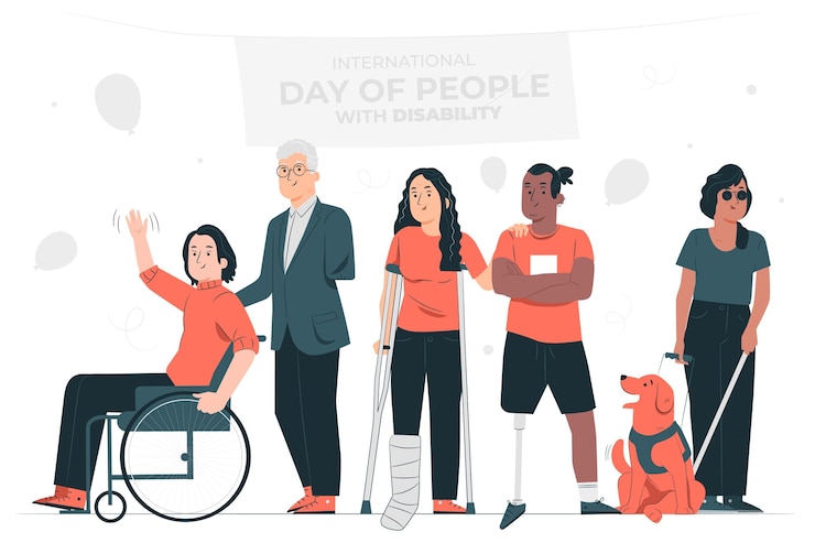 Vecteur gratuit illustration de concept de jour handicapé