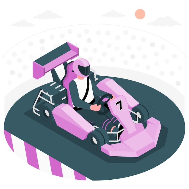 Vecteur gratuit illustration de concept de kart