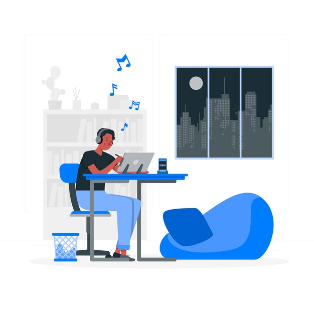 Illustration de concept Lo-fi